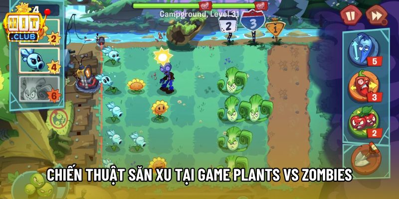 Chiến thuật săn xu tại game Plants vs zombies Chiến thuật săn xu tại game Plants vs zombies